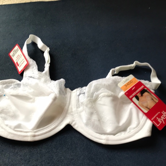 NWT Lilyette 433 Enchantment 2 Section Bra White - Picture 2 of 8